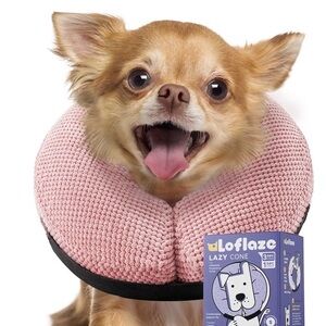 Pink Soft Inflatable Recovery Collar - for small dog or cat